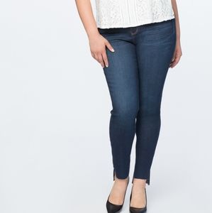 Eloquii jeans with step raw hem